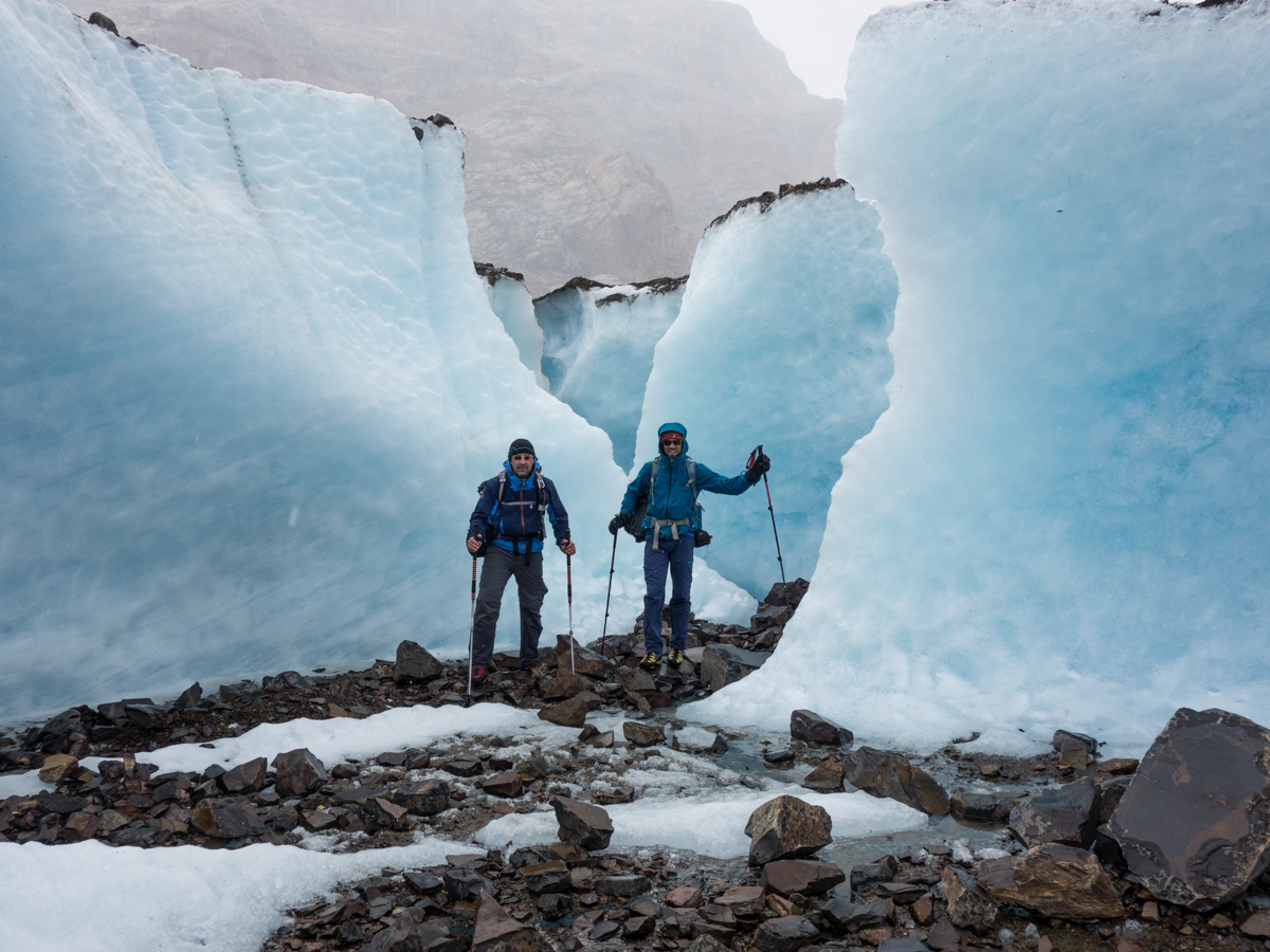 bizarre Eisformationen am Marconi Gletscher