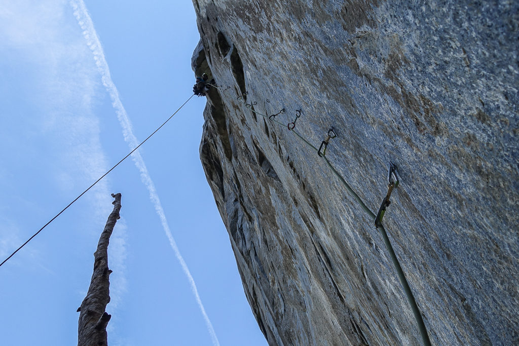 Bohrhakenleiter am Leaning Tower