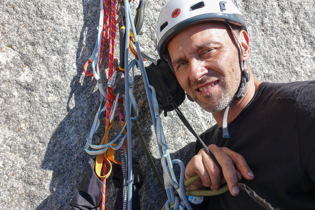 Stephan beim sichern, chillen und fotografieren