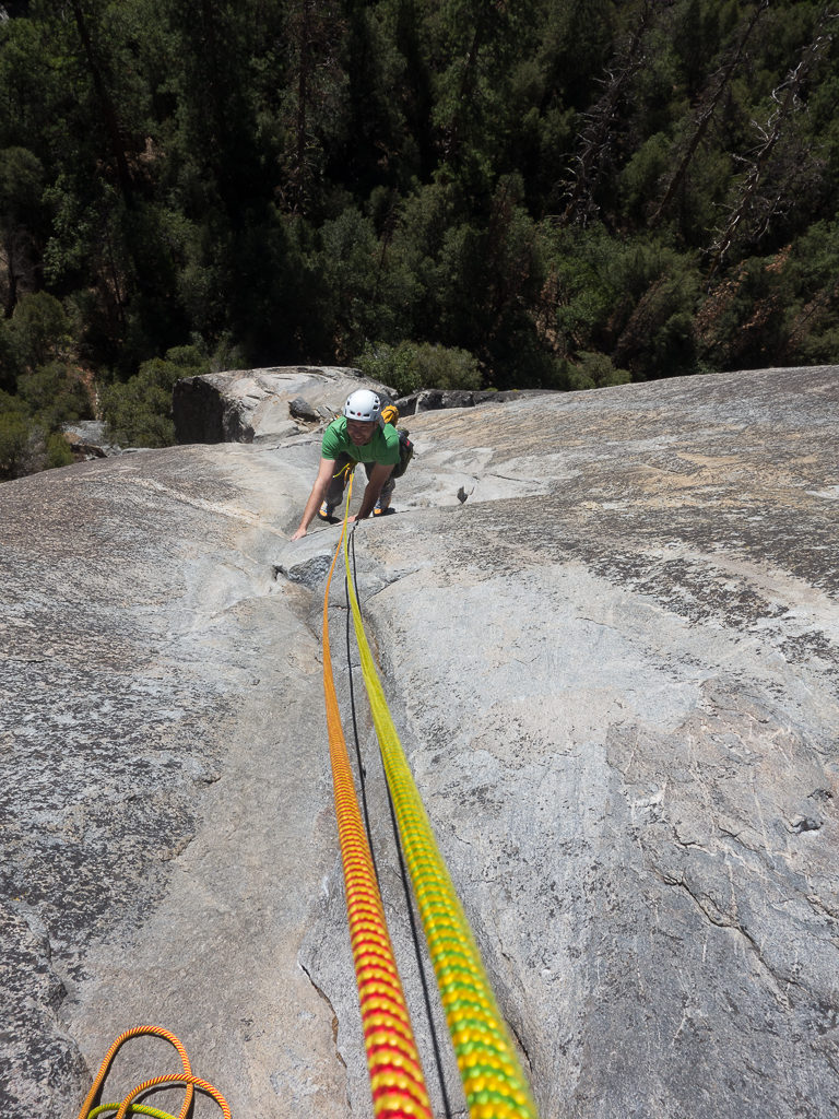 die ersten Seillängen unseres Klettertrips