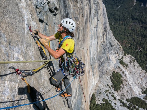 scary Hooking El Capitan Yosemite Big Wall Techno klettern aid climbing Stefan Brunner