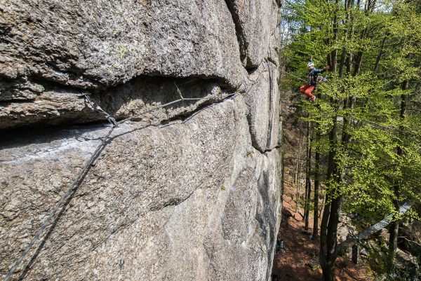 Techno Klettern Big Wall training Mühlviertel Sturz