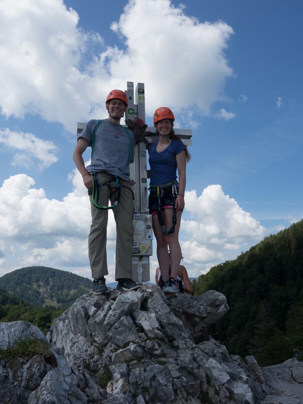 Drachenwand Klettersteig Gipfelkreuz