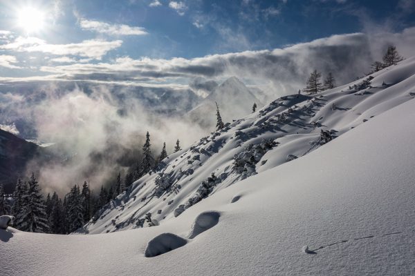 Leichte Skitour für Genießer Pulverschnee