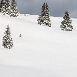 Leichte Skitour für Genießer herrliche Abfahrt