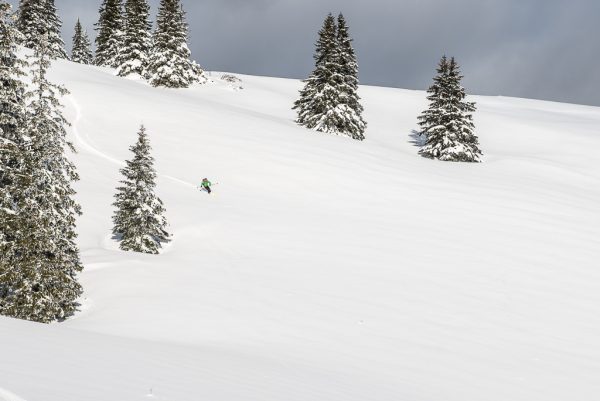Leichte Skitour für Genießer herrliche Abfahrt