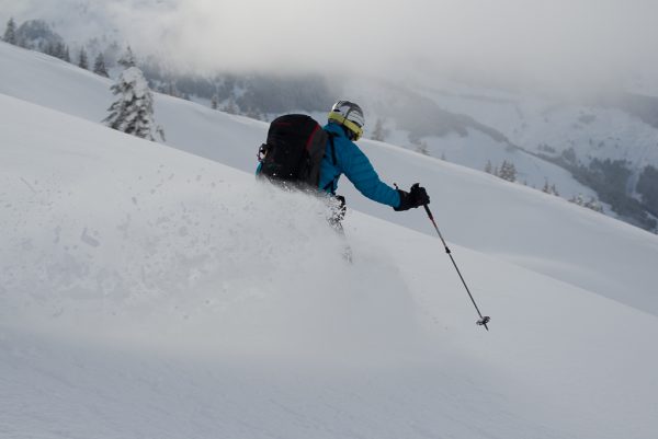 Leichte Skitour für Genießer Pulverabfahrt