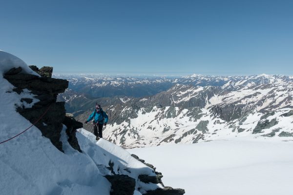 der untere Teil des Stüdlgrates