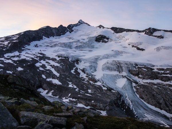 Großvenediger im Abendlicht von der Kürsinger Hütte.